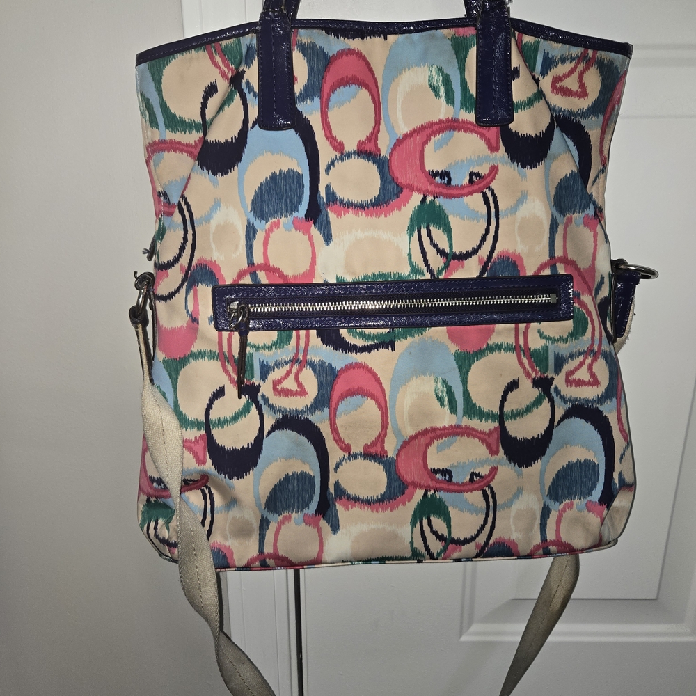 Multicolor Patterned Coach Crossbody - image 1